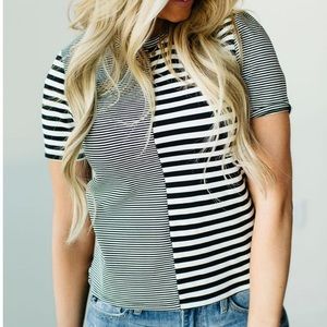 Dual Stripe Crew Tee